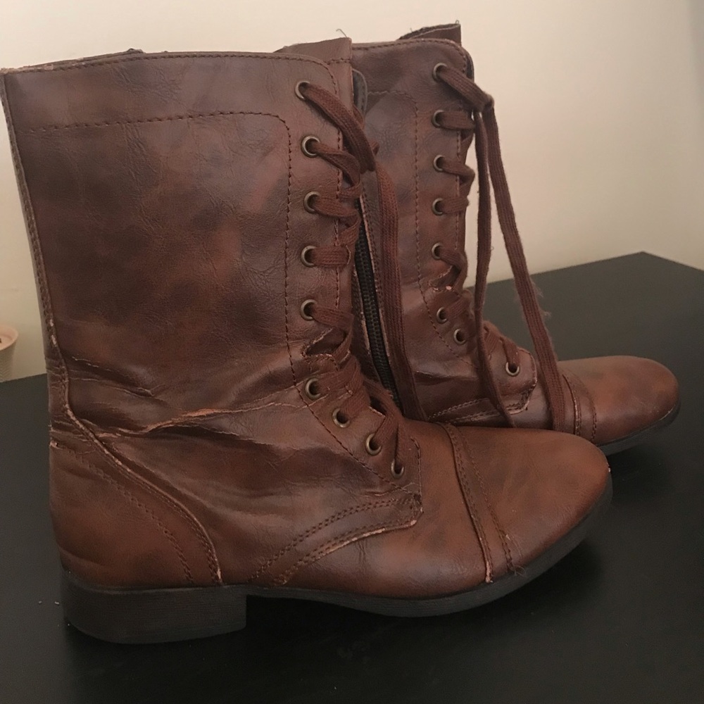 Brown Combat Boots